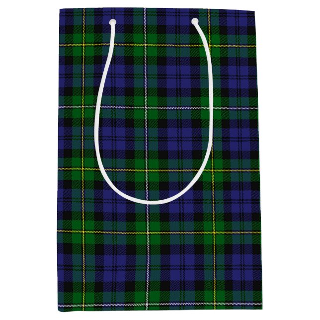 Sac Cadeau Moyen écossais Campbell Family Tartan Motif (Devant)