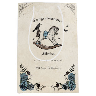 Sac Cadeau Moyen Éffrayant Vintage Horse Cheval Baby shower garçon