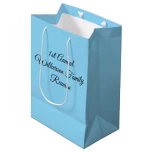 Sac Cadeau Moyen Elégant bleu de réunion familiale