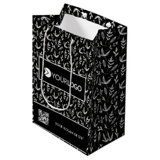 Sac Cadeau Moyen Élégant Logo Personnalisé Entreprise Avec Code QR