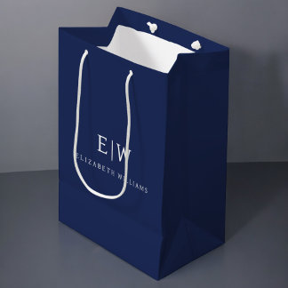 Sac Cadeau Moyen Élégant Professionnel Simple Monogramme Minimalist