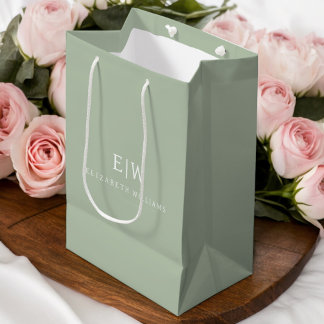 Sac Cadeau Moyen Élégant Professionnel Simple Monogramme Minimalist
