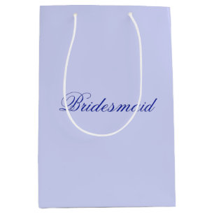 Sac Cadeau Moyen Élégante femme de chambre bleue