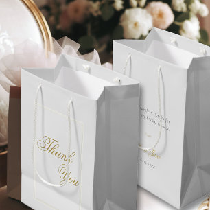 Sac Cadeau Moyen Élégante Fête des mariées classique triple cadre i