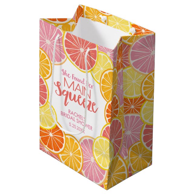 Sac Cadeau Moyen Elle A Trouvé Sa Fête des mariées De Squeeze (Devant Angle)