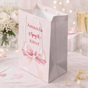 Sac Cadeau Moyen Elle noue le nœud rose Bow Bridal Shower