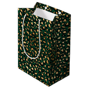 Sac Cadeau Moyen Emerald et Gold Safari Series Design 1