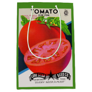Sac Cadeau Moyen Empreinte de tomates dans les années 1950