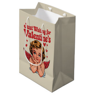 Sac Cadeau Moyen En attendant simplement la Saint-Valentin Bébé Cup