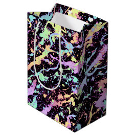 Sac Cadeau Moyen encre arc-en-ciel éclaboussure extrême :