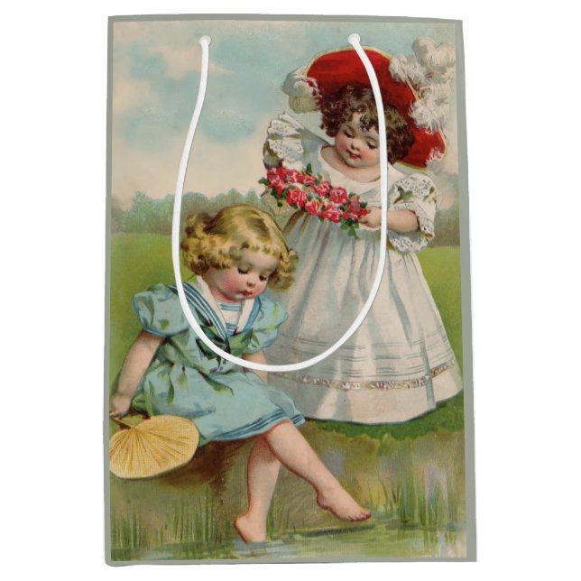 Sac Cadeau Moyen Enfants victoriens (Devant)