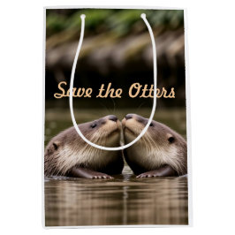 Sac Cadeau Moyen Enregistrer les Otters