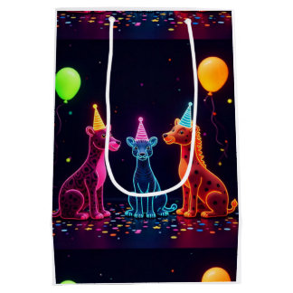 Sac Cadeau Moyen Enveloppe à thème néon