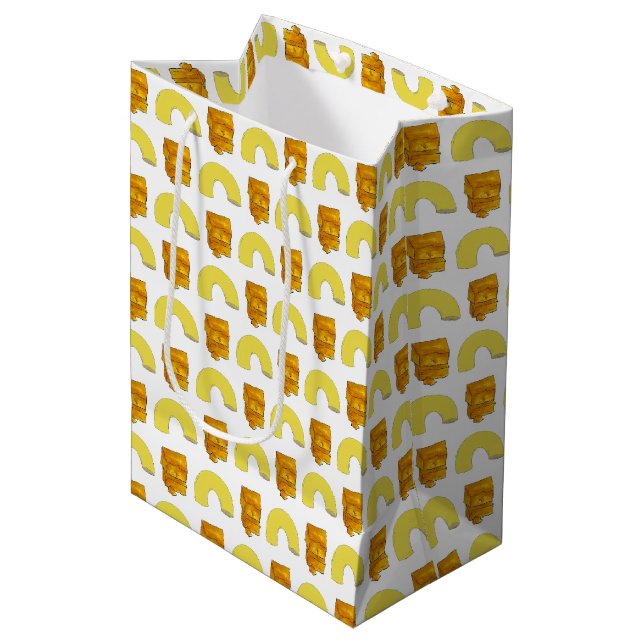 Sac Cadeau Moyen Éparcelle alimentaire Coude Macaroni Cheddar Mac & (Devant Angle)