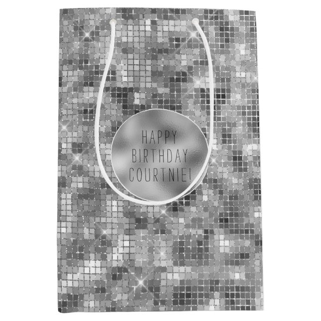 Sac Cadeau Moyen Épersion d'argent (Devant)
