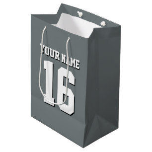 Sac Cadeau Moyen Équipe de Jersey Charcoal Grey Sports