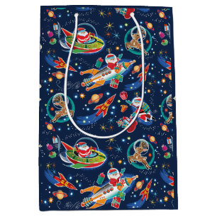 Sac Cadeau Moyen Espace Age Père Noël Cadeau de Noël