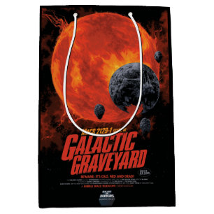 Sac Cadeau Moyen Espace cimetière crâne Halloween Galaxie des horre