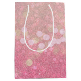 Sac Cadeau Moyen Étincelle rose
