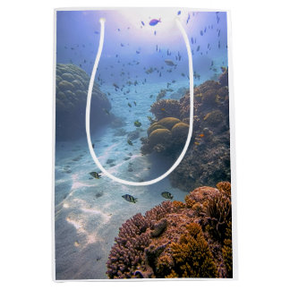 Sac Cadeau Moyen Exotic coral reef photo effect
