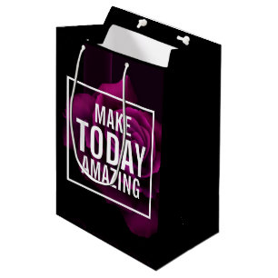 Sac Cadeau Moyen Faites de cette journée une Rose Violette Inspiran