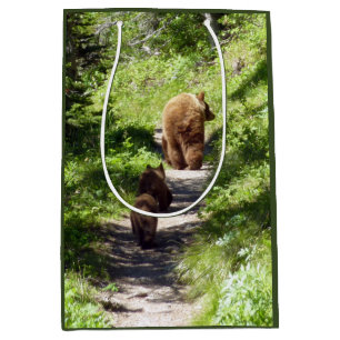 Sac Cadeau Moyen Famille d'ours bruns