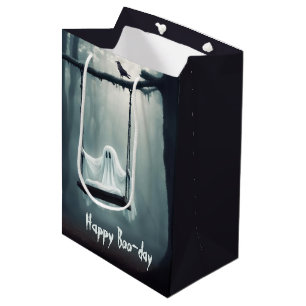Sac Cadeau Moyen Fantôme d'anniversaire et Corbeau