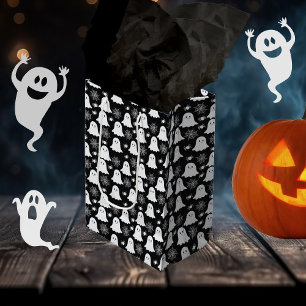 Sac Cadeau Moyen Fantômes mignons   Araignées   Spider Webs Hallowe