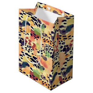 Sac Cadeau Moyen Faune Safari Animaux Fourrures Prints Motif