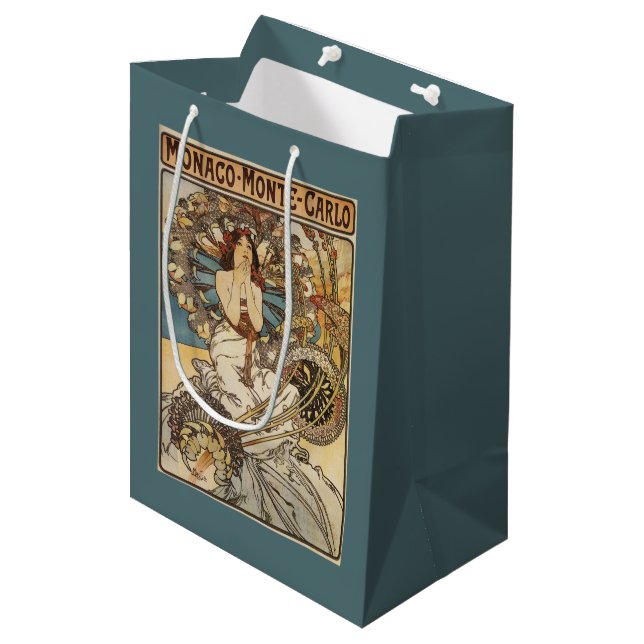 Sac Cadeau Moyen Femme avec des plumes - affiche ferroviaire de (Devant Angle)