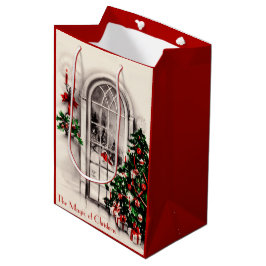 Sac Cadeau Moyen Fenêtre de Noël