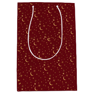 Sac Cadeau Moyen Festive Noël Céleste Lune & Étoiles