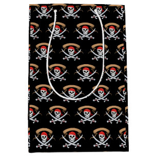 Sac Cadeau Moyen Fête d'anniversaire de Jolly roger pirate