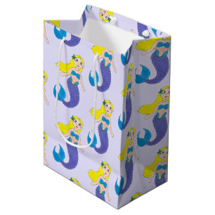 Sac Cadeau Moyen Fête d'anniversaire de la Sirène de natation
