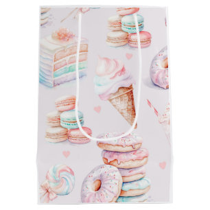 Sac Cadeau Moyen Fête d'anniversaire Pastel Sweets