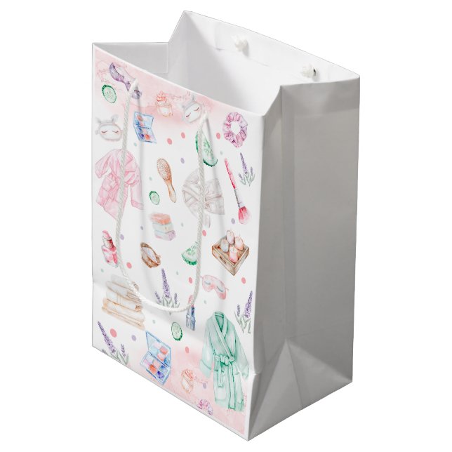 Sac Cadeau Moyen Fête d'anniversaire spa (Devant Angle)
