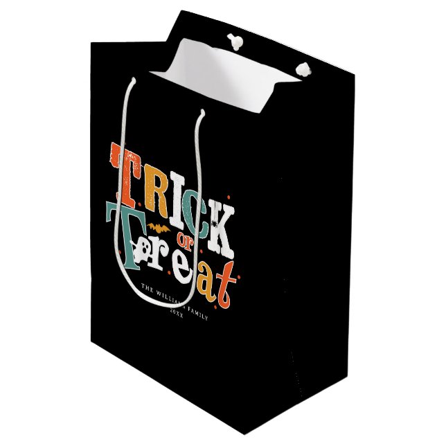 Sac Cadeau Moyen Fête De L'Halloween (Devant Angle)