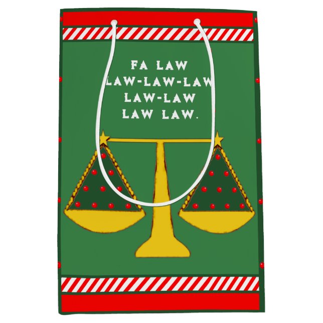 Sac Cadeau Moyen Fête de Noël de l'avocat (Devant)