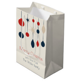 Sac Cadeau Moyen Fête de Noël Rouge Rétro