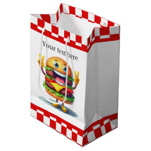 Sac Cadeau Moyen Fête des amateurs de hamburger mignonette