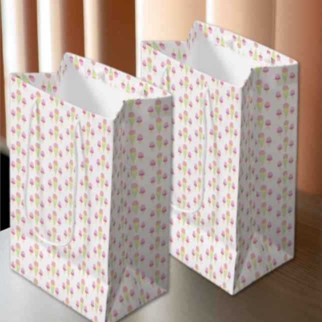 Sac Cadeau Moyen Fête des mariées de crème glacée récupérée (Créateur téléchargé)