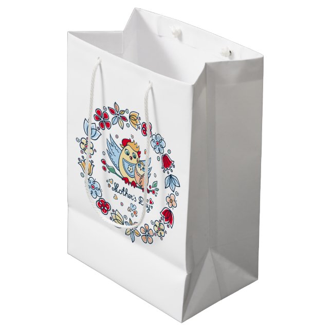 Sac Cadeau Moyen Fête des mères (Devant Angle)