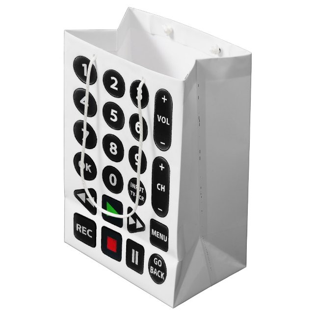 Sac Cadeau Moyen FÊTE DES PÈRES de télécommande TV (Devant Angle)