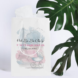 Sac Cadeau Moyen Fête Prénatale Parisienne Tour Eiffel Mixte