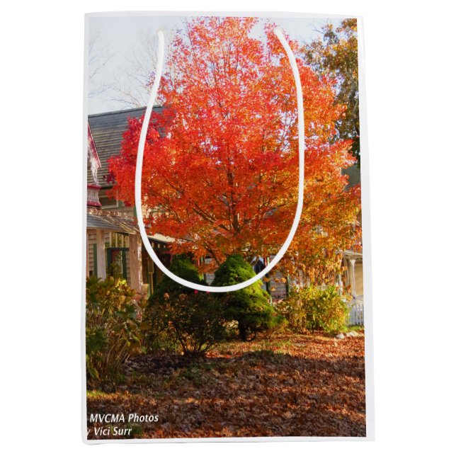 Sac Cadeau Moyen Feuillage d'automne dans Oak Bluffs - Vignoble de  (Devant)