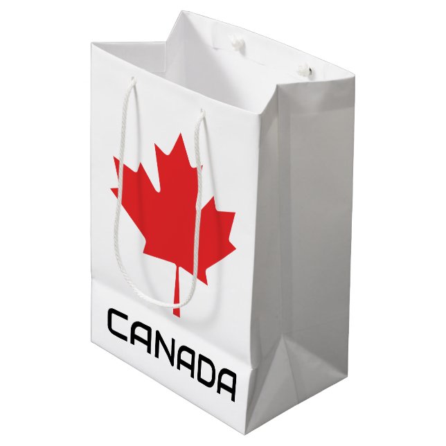 Sac Cadeau Moyen feuille d'érable (Devant Angle)