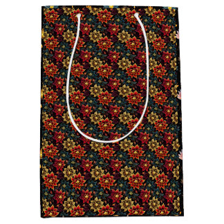 Sac Cadeau Moyen Feuilles de papier-cadeau élégantes