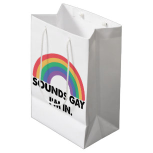 Sac Cadeau Moyen Fier de moi, c'est le mois de la fierté arc-en-cie