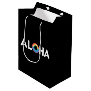 Sac Cadeau Moyen Fierté LGBTQ Aloha Rainbow Island Hawaii