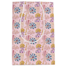 Sac Cadeau Moyen Fille Bébé rose sous la brise marine